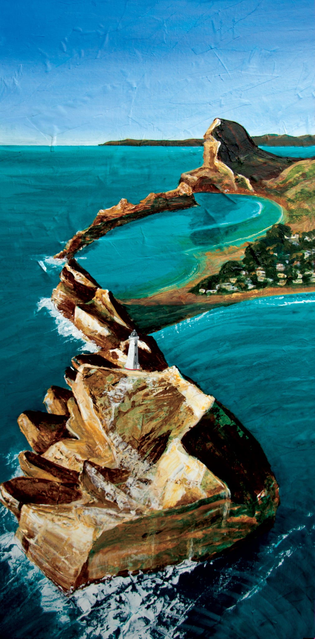 Original Painting - Castle Point From Above