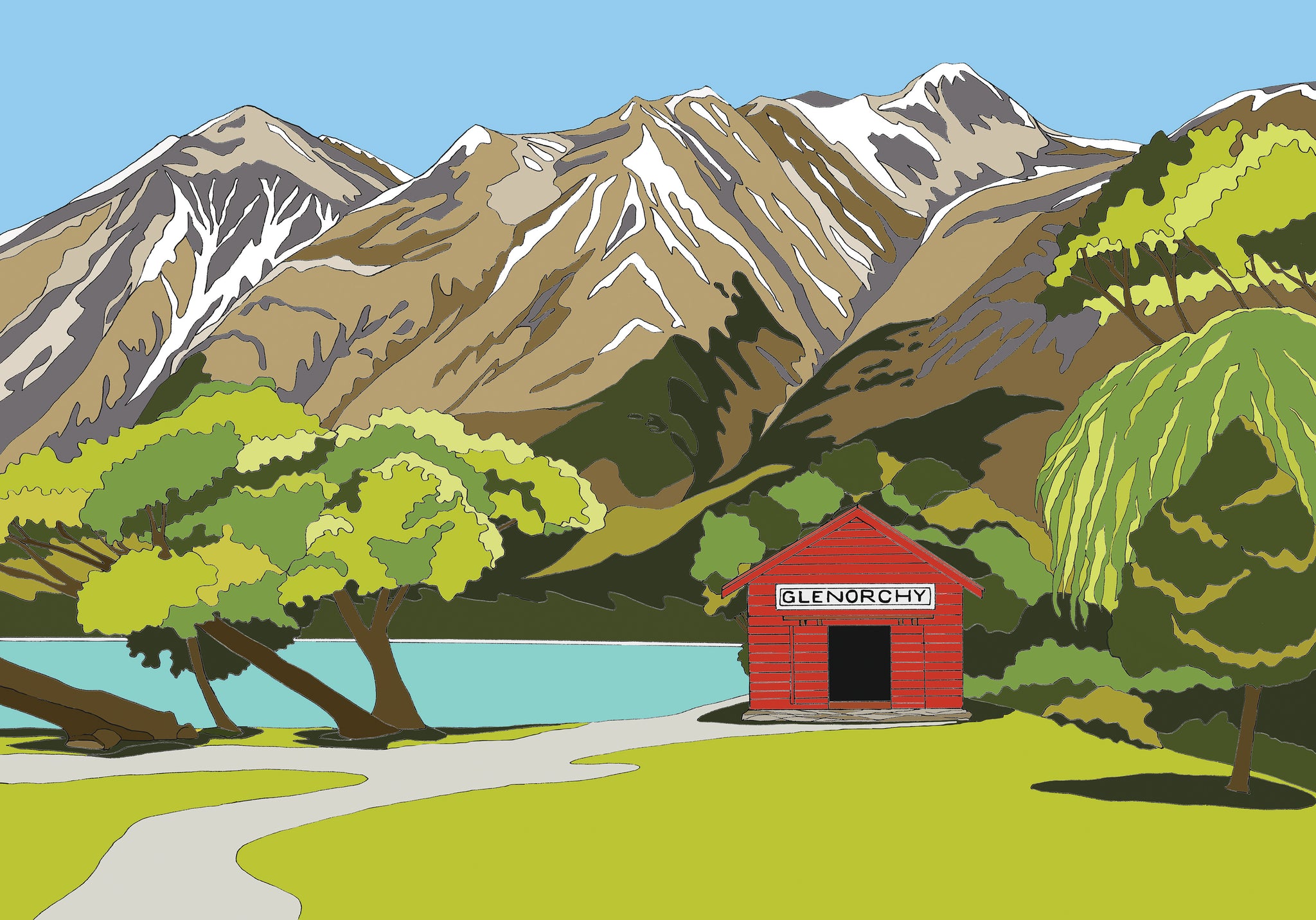 Glenorchy Red Shed - South Island NZ