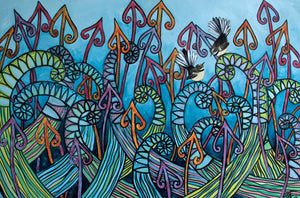 Original Painting - Spring Fantails